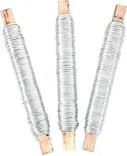 3pcs Iron Wire DIY Binding Wires Twist Ties Aluminum Bonsai Wire Dark Wire DIY Crafts Wire Florist Wire Trellis Thread Plant Tie Greenery Garland Electrical Crafting Wire Silver