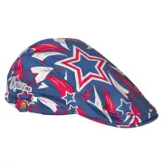 Royal and Awesome Golf Hat Men`s Shooting Pars Blue Stars Flat Cap Adjustable