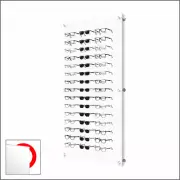 Wall mount Acrylic Optical Frame Display with Hardware - In Polar White (45F)