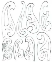 C-Thru French Curve Set set of 8 , Includes FC-336 through FC-343. thick 090"