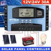 12V/24V Solar Panel Battery Regulator Charge Controller 30A MPPT Auto Tracking