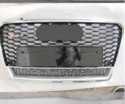 For Audi A7 S7 RS7 2011 2012 2013 2014 Grille Chrome Silver honeycomb grill Mesh (for: Audi)