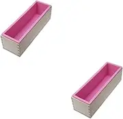 HOODANCOS 2 Sets Soap Molds for Soap Making Soap Boxes Homemade Soap Making Kit Maker Soap Bar Holder Soap Dish Tray Mold Craft Making Soap Kit DIY Liquid Handmade Soap Molds Pink