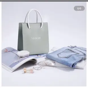 現貨 轉賣VEMAR玩轉風格立體兩用紙袋包(迷霧綠)
