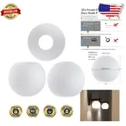 3-Pack Frosted Opal White Glass Globes - Elegant Replacement Lamp Shades