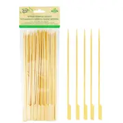 500x Bamboo Catering Paddle Skewers BBQ Grill Cocktail Picnic Party Kebab Sticks