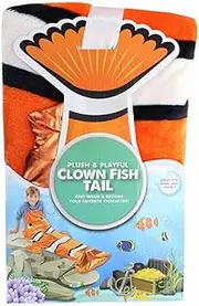 Jay Franco & Sons Plush & Playful 55-Inch Clown Fish Tail Blanket