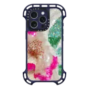 iPhone 16 Pro Ultra Bounce Case MagSafe Compatible Vintage Sequin Floral