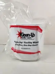 Klean-Up Facility Wipes 800 - 8x10" Wipes All Surfaces Commercial & Hospital New