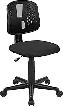 Flash Furniture Flash Fundamentals Mid-Back Black Mesh Swivel Task Office Chair with Pivot Back