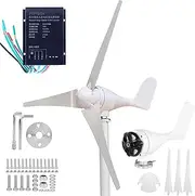 YHOZHUT 100W-400W Windmill Generator 12V / 24V Wind Power Turbine Generator, 3 Blade Small Wind Turbines Kit with Controller, for Monitoring, Domestic and Industrial Power Consumption,300w,12V