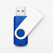 100 Pack Blue 128MB USB Flash Drives USB 2.0 Swivel Design Flash Drive for Data Storage Wholesale Bulk (Blue, 128MB)