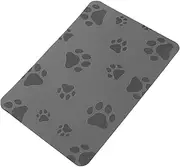 GALPADA Reusable Dog Feeding Mat Absorbent Pet Feeding Mat with Non Slip Backing for Dog Water Bowls and Food Multifunctional Design for Comfortable Resting and Dining Paw Pattern