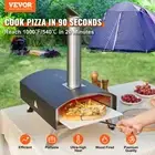 Portable 12 Inch Outdoor Pizza Oven Wood Pellet Charcoal Grill with Pizza Stone