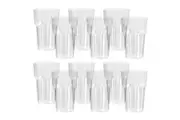 12x Lemon & Lime 450ml Plastic Drinking Cup Water Tumbler Outdoor Tableware CLR