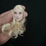1/6 Female Head Girl Sculpt Carved Toy Model Pale Skin Curls For PH TBLeague Toy