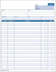Adams Invoice Unit Set, 8.5 x 11.44 Inch, 2-Part, Carbonless, 100-Pack, White