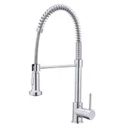 Estilo WELS 5 Star 6L/min 35mm Chrome Side Pin Lever Coil Tall Vege Spray Sink Mixer