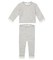 [Bonpoint] Bonpoint Baby Thai wool knit top and pants set M 3 grey