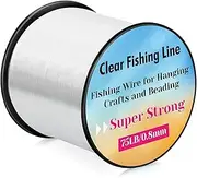 Strong Fishing Line Clear, Acejoz Fishing Wire 0.3mm, 0.45mm, 0.8mm Invisible Hanging Wire Nylon String Heavy Duty Monofilament Line for Hanging Decoration Balloon Garland Crafts