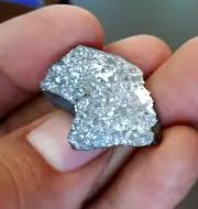 6.19 gram VACA MUERTA METEORITE - mesosiderite end cut, polished specimen