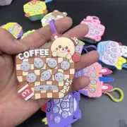 Mini Handheld Cartoon Pattern Whack-A-Mole LED Game Stress Relief Toys Key Chain