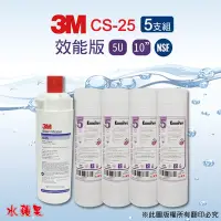 在飛比找Yahoo奇摩購物中心優惠-【3M】CS-25濾心+10英吋高濾效WAP-110溝槽5u