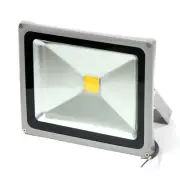 GLW 30w LED Flood Light 100 - 240V AC Outdoor Lamp IP65 COOL WHITE 3000K SILVER