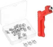 [uxcell] 1/4Inch Track Shoe Spikes, 16 Pack Steel Track and Cross Country Shoes Spikes Replacement Spikes Nails with Spike Wrench for Jumping Sprint Sports Short Running Track, Silver