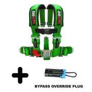 Green 3in 5 point Harness and Bypass Plug for Polaris RZR 900 Ace Ranger XP 1000