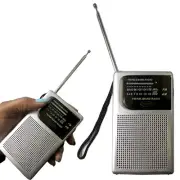 AM FM Portable Pocket Radio - Battery Operated Mini Radio with Antenna Receiver