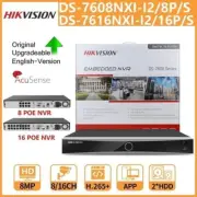 Hikvision DS-7608NXI-I2/8P/S DS-7616NXI-I2/16P/S 8/16ch 1U 8/16 POE AcuSense NVR