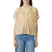 Habitual Half Placket Blouse in Sunlight Combo at Nordstrom, Size Large