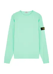 Stone Island Kids Logo Cotton Sweatshirt (10-12 Years) - Green Light - 12YR (12 Years) 12YR (12 years)