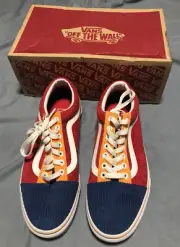 VANS Old Skool Skate Shoes Multi Color Block Corduroy Womens 9.5 Mens 8 New
