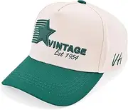[VINTAGE HAVANA] Trucker Hats Women & Men | Western Retro Snapback Hat | Cute Trendy Fashion Baseball Cap | Tan Green Brown Red