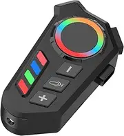 Motorcycle Headset,Helmet Communication System | Voice Assistant Colorful Light Waterproof Noise Cancellation Earphone for Riding Skilling, Snowmobile