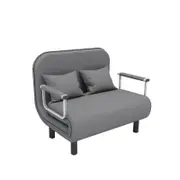 65CM Grey Simple Folding Sofa Bed - Easy Assembly & Durable Comfort