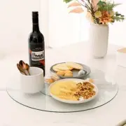 35cm Glass Lazy Susan | Rotating Serving Platter for Dining Table | Clear