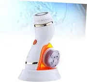WRITWAA 1PC 4 1 Electric Facial Cleansing Brush Deep Pore Cleanser Skin Care Scrubber for Home Travel Compact Design No Battery Included Orange