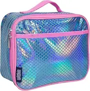 [Wildkin] Kids Insulated Lunch Box Bag for Boys and Girls, Perfect Size for Packing Hot or Cold Snacks for School and Travel, Measures 9.75 x 7 x 3.25 Inches, BPA-Free (Mermaid Scales)