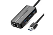 UGREEN 20265 USB3.0 Hub 3 Ports with 10/100/1000Mbps Gigabit Ethernet