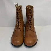 Birkenstock New with Box Laramie Hazelnut Natural Leather Boots R - Select Size