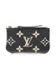 二奢 Pre-loved Louis Vuitton pochette Kure bicolor monogram Empreinte coin purse leather black beige
