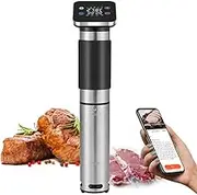 Sous Vide Machine, 1300W Low Temperature Slow Cooking Machine with Led Touch Screen, App Control, IPX7 Waterproof, WiFi Sous Vide Machine for Steaks, Chicken, Fish, Veggies