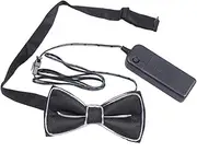 [BESPORTBLE] Transparent Blue LED Glowing Bow Tie Flashing Luminous Party Decoration for Events Performances and Photo Props No Battery Included