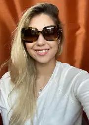 New Zac Posen Square Toroise Cat.3 Oversized Women's Sunglasses