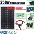 250W 12V MONO SOLAR PANEL KIT CHARGE LEAD-ACID & LITHIUM BATTERY 30A REGULATOR