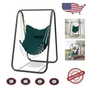 Compact Hanging Hammock Chair with Stand - Easy Set-Up and Space-Saving Design