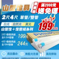 在飛比找蝦皮購物優惠-[喜萬年] 市場最便宜 飛利浦 LED 山型燈具  T8 4